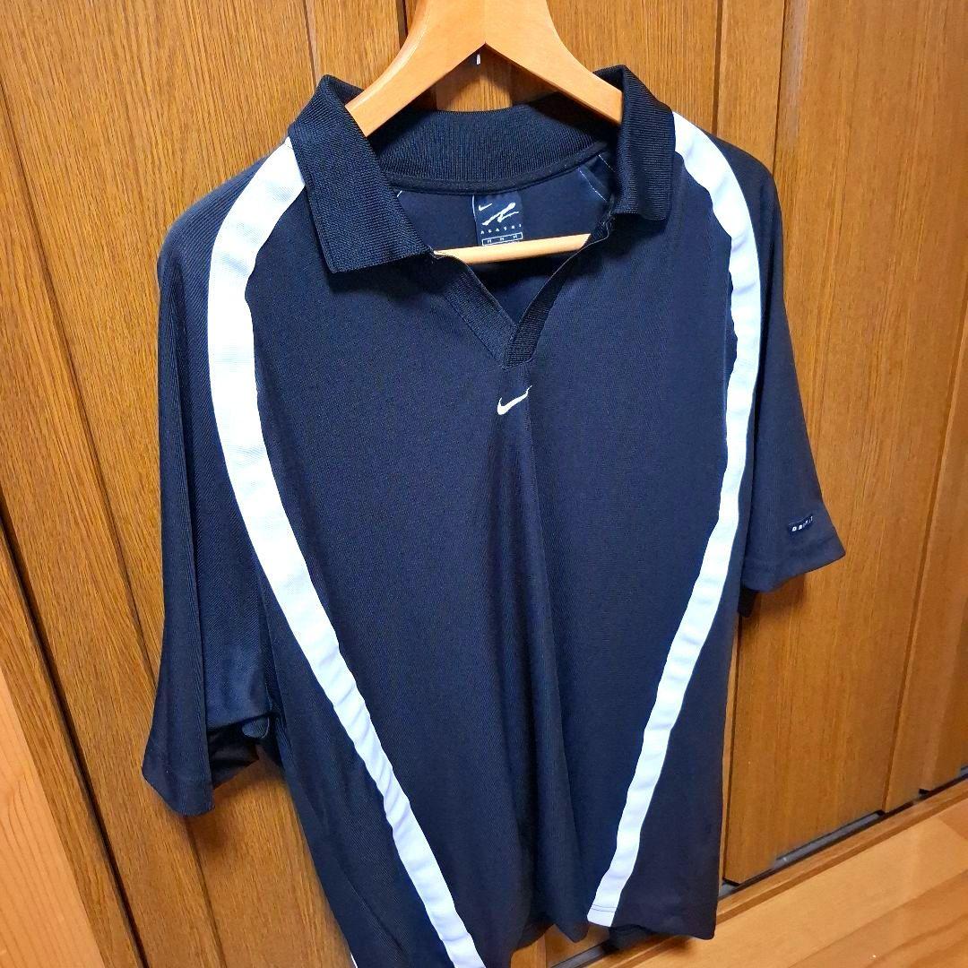 希少　90s　ヴィンテージ　NIKE アンド・レアガシ メンズテニスウェア黒　M