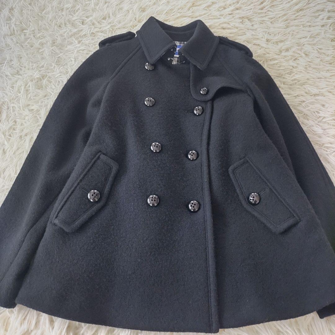 バーバリーブルーレーベル ウールコート ピーコート ノバチェック