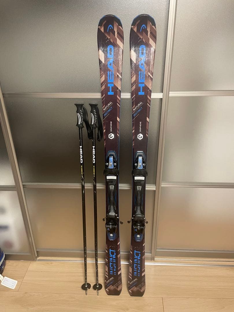 HEAD NATURAL INSTINCT 156cmスキー板&スキーポール