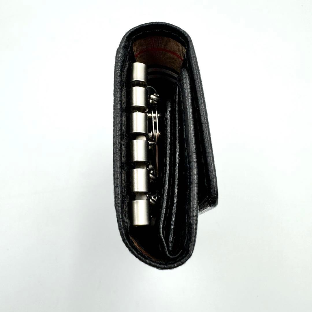未使用品✨BURBERRY 5連キーケース　レザー　ブラック