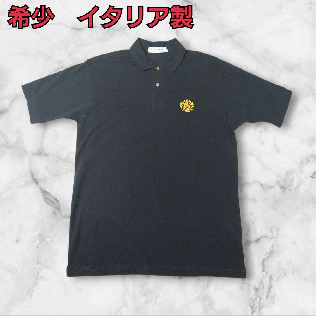 希少 BURBERRY ヴィンテージ ポロシャツ イタリア製 L 90’s