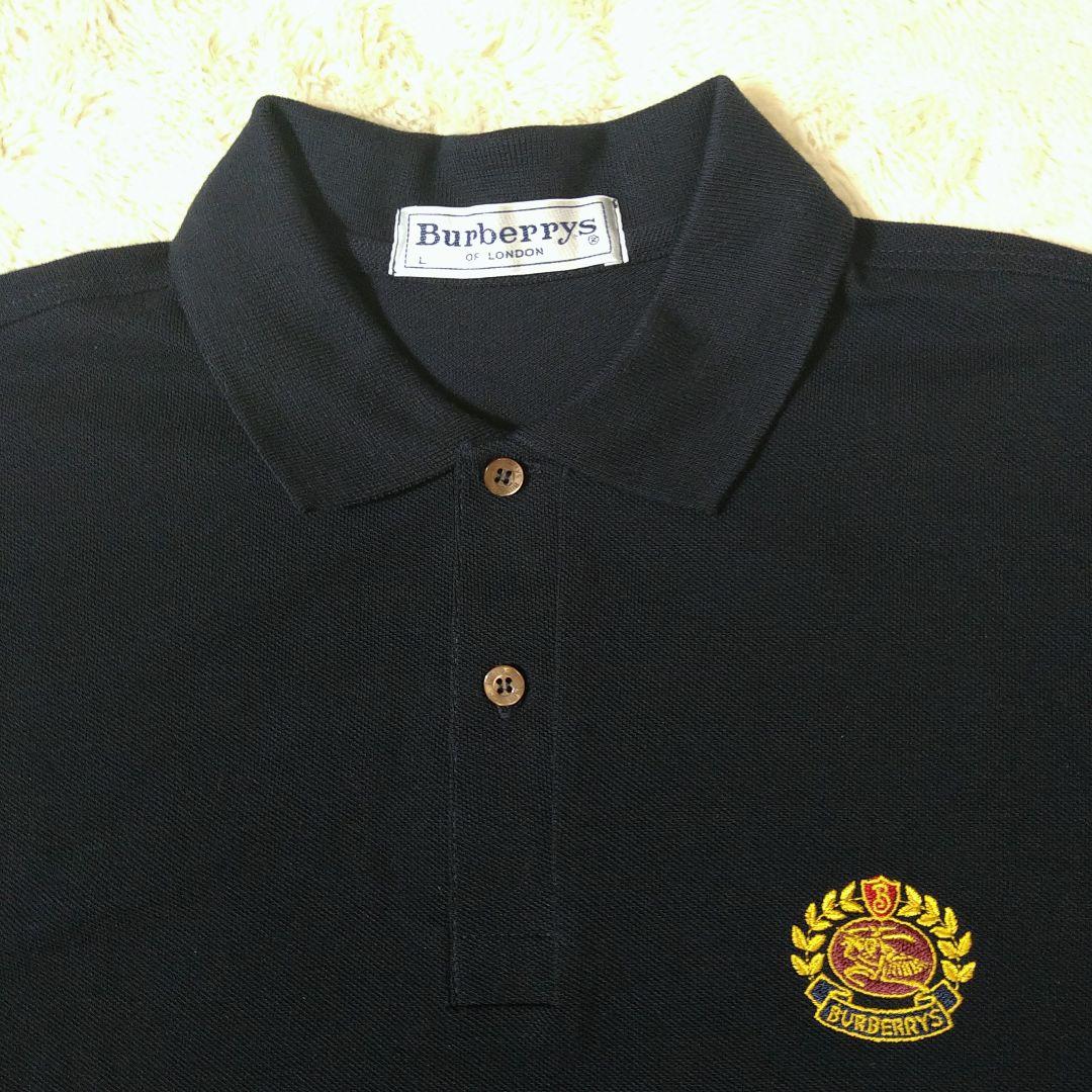 希少 BURBERRY ヴィンテージ ポロシャツ イタリア製 L 90’s
