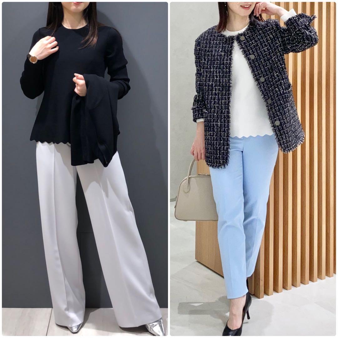 theory luxe 25SS Chiaro Sally ペプラムニット　黒