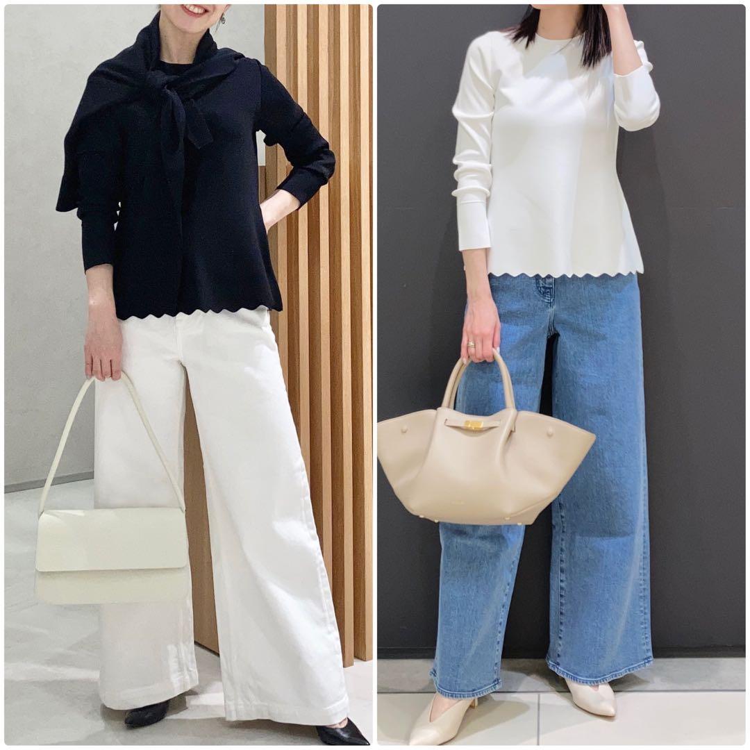 theory luxe 25SS Chiaro Sally ペプラムニット　黒