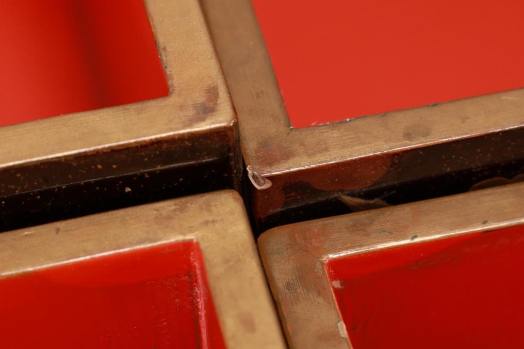 Saku BJ070 時代輪島塗　明治期　流水金蒔絵　本硬地　五段重　重箱