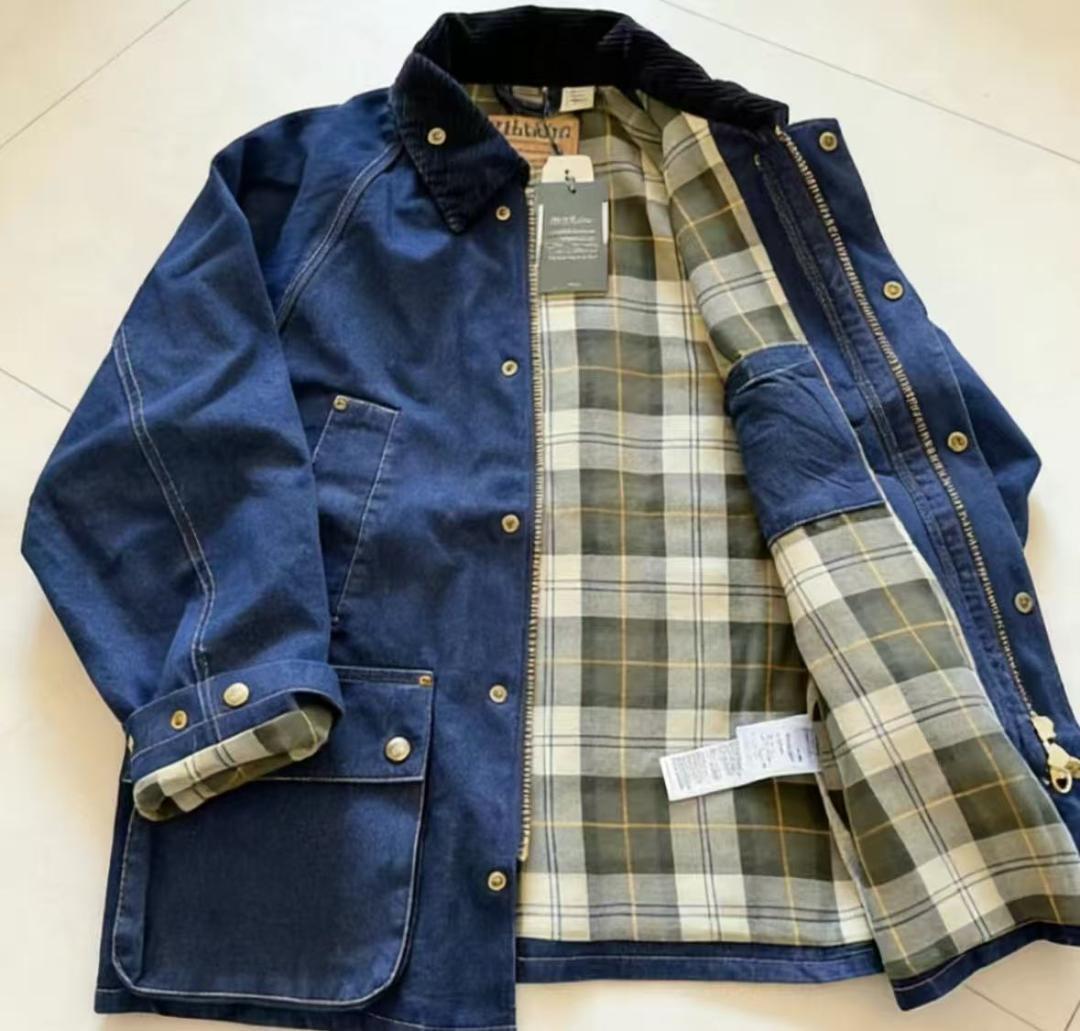 Barbour*Levi ネイビー デニム カバーオール M