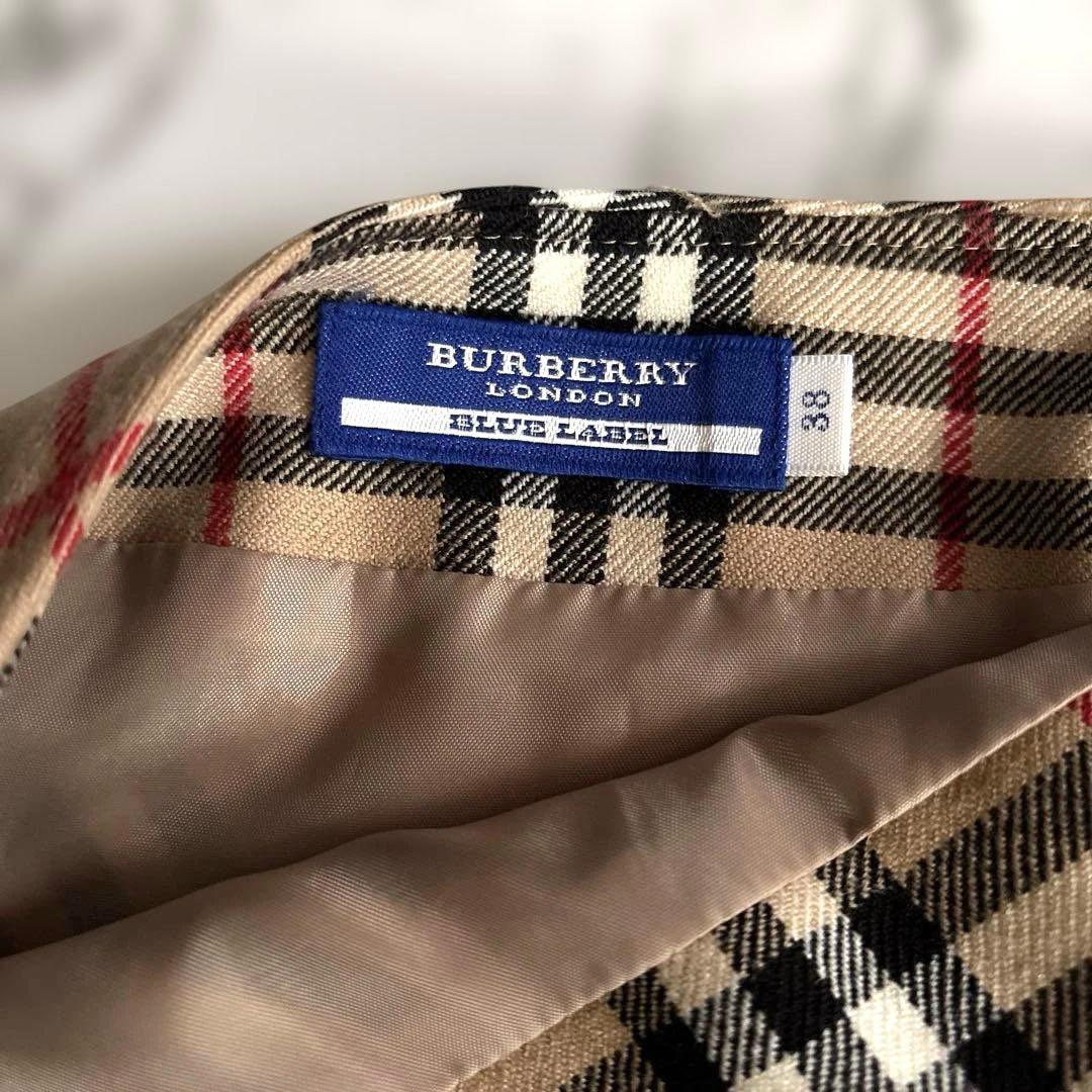 バーバリー ブルーレーベル ノバチェック 台形ミニスカート