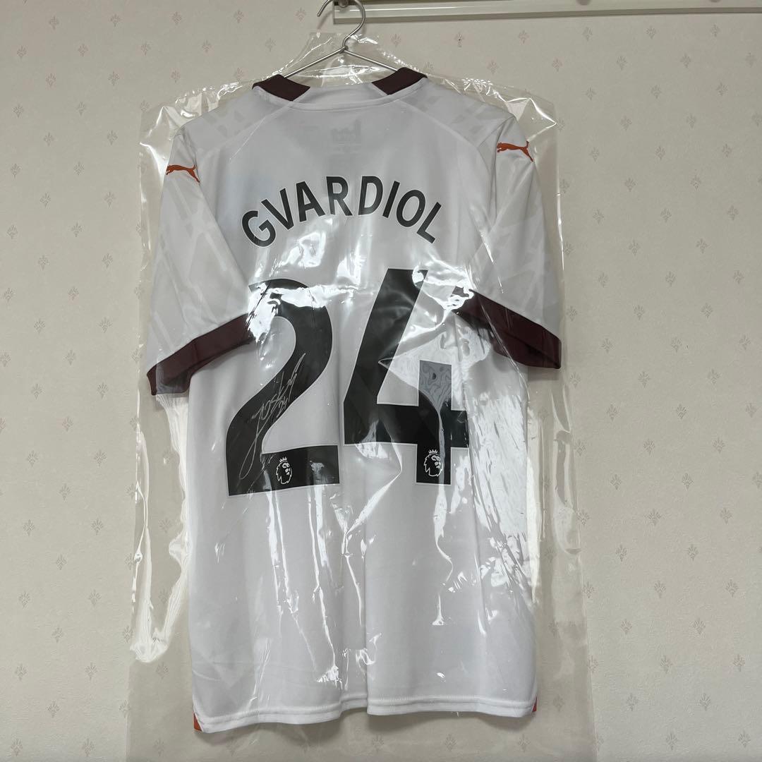 マンチェスターシティ 23/24 アウェイ グヴァルディオル サイン入り M