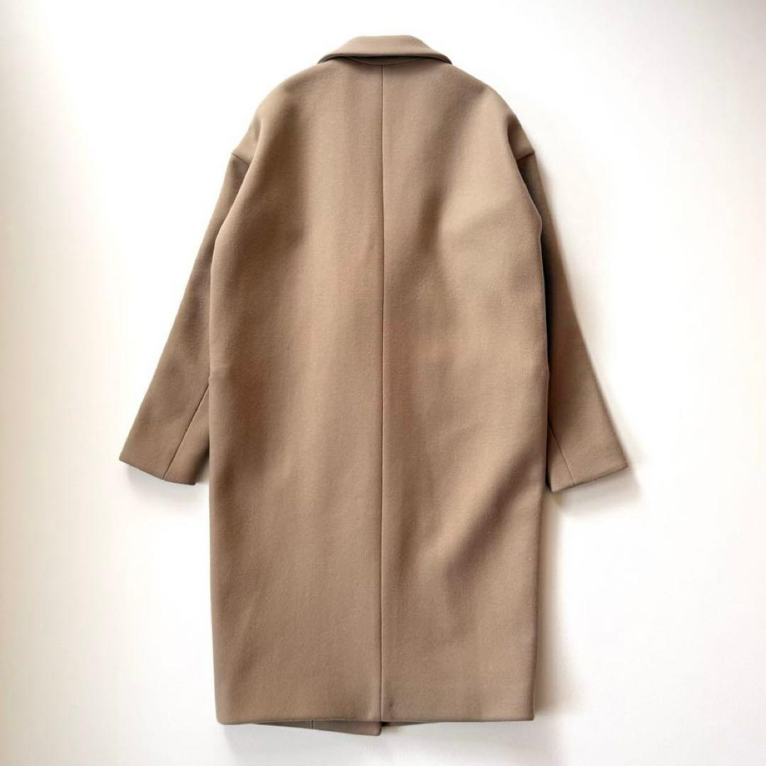 希少✨エンフォルド　カシミヤ混 メルトンチェスターコート　コクーン　ベージュ　M
