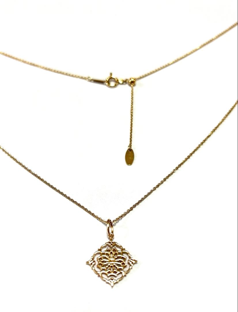 お値下げ！agete K10 アラベスクダイヤネックレス