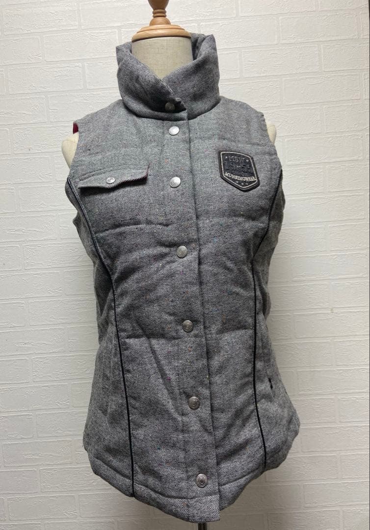 Munsing wear ミックスツイード　ダウンベスト　サイズM 美品☆