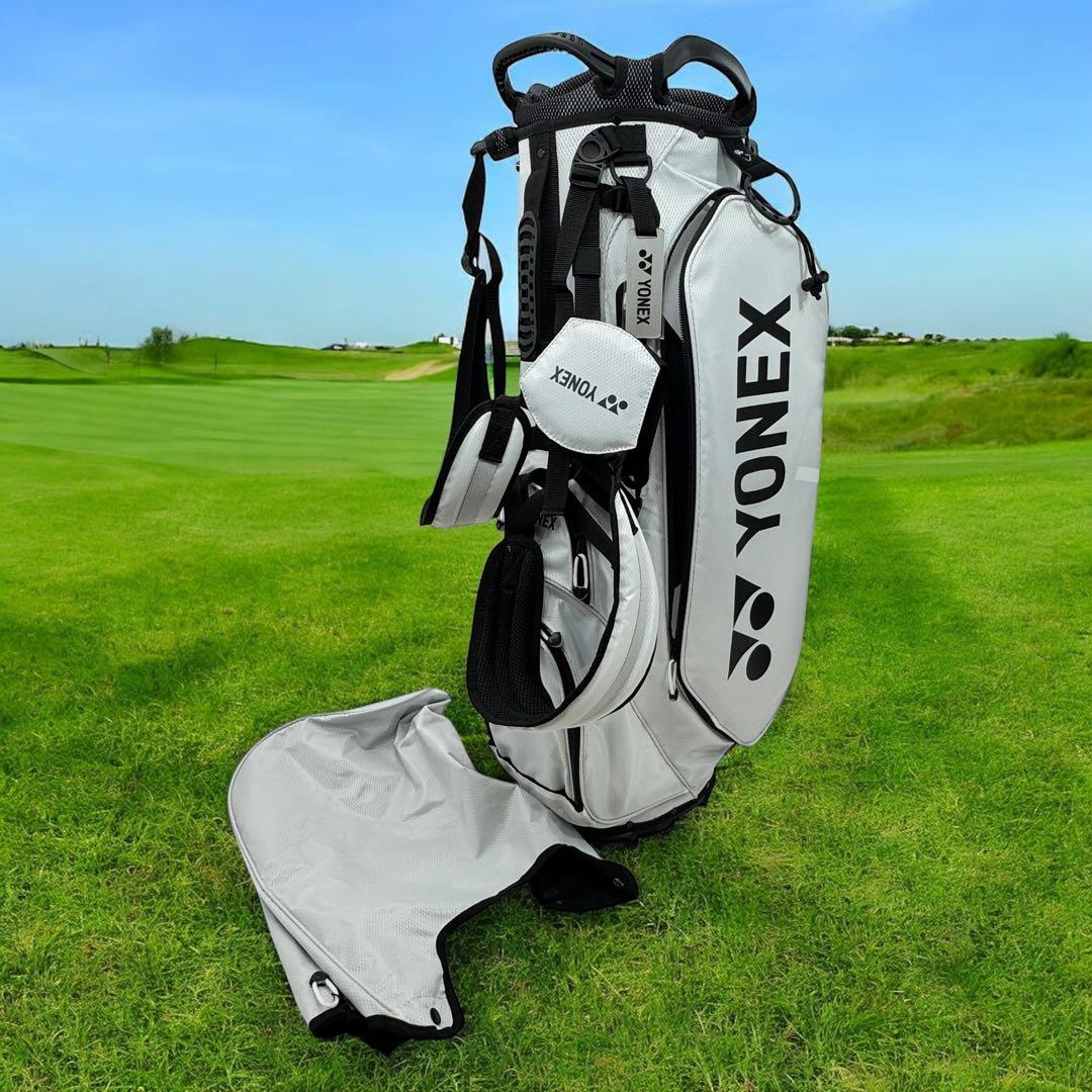 YONEX 9.5型 ゴルフスタンドバッグ ホワイト ネームプレート未使用品