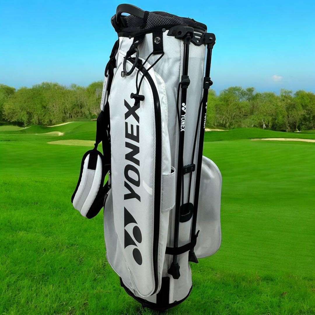 YONEX 9.5型 ゴルフスタンドバッグ ホワイト ネームプレート未使用品
