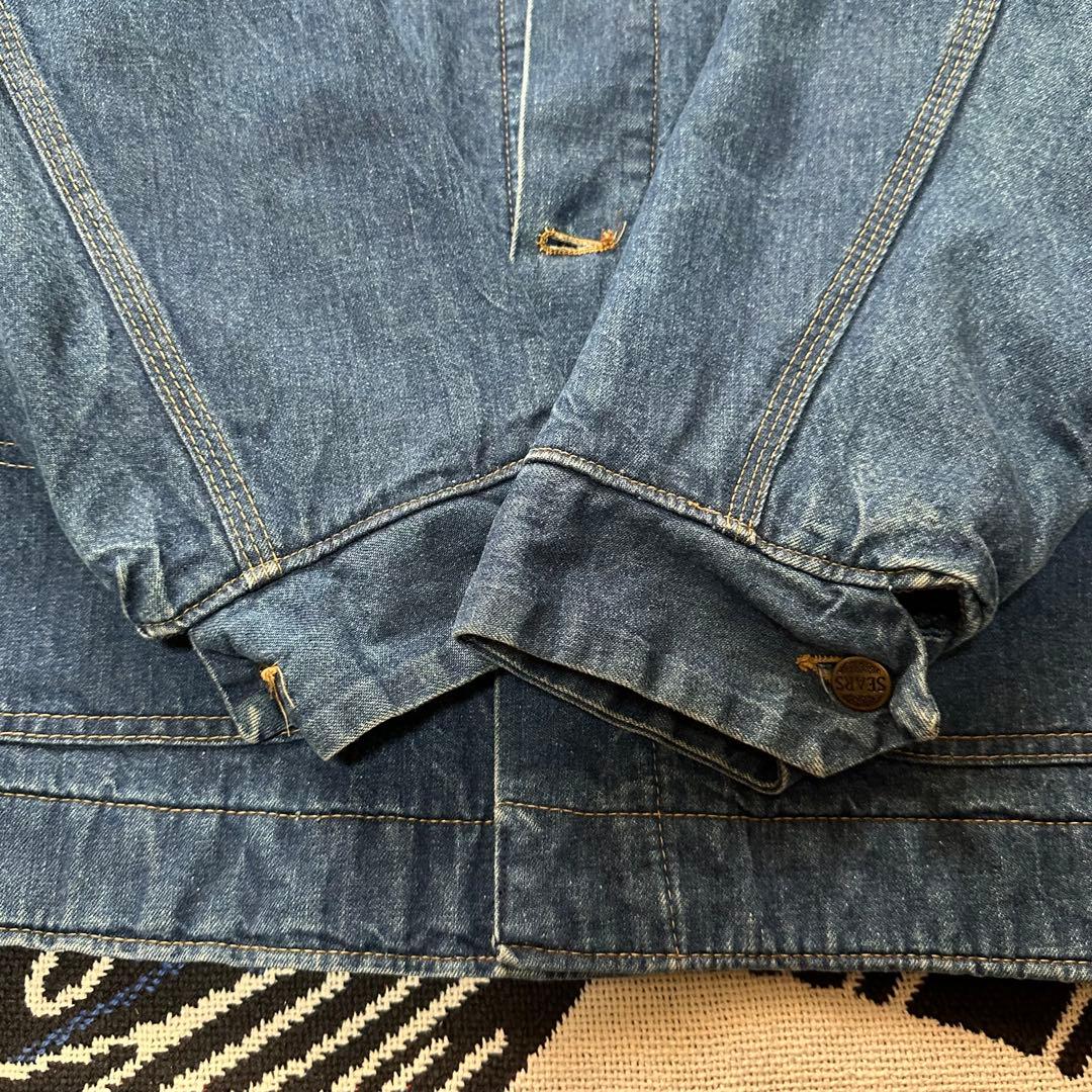 【美品】60s 70s SEARS シアーズ デニムカバーオール ブランケット