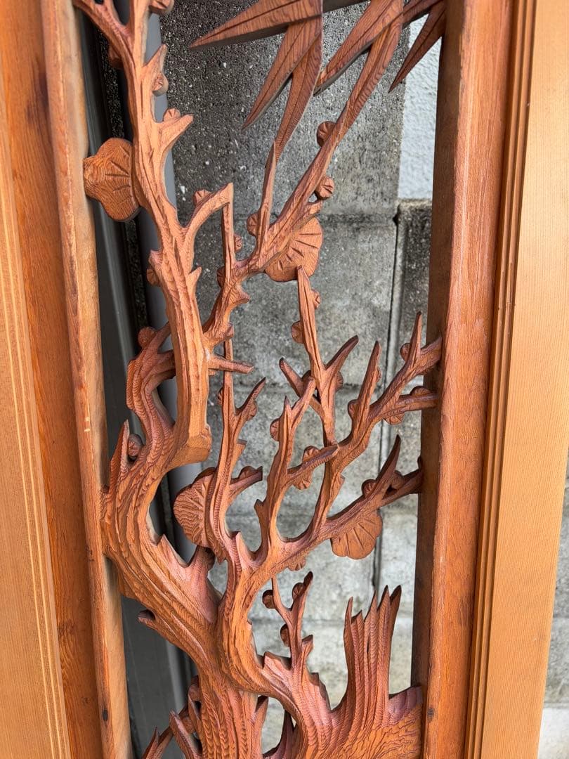 欄間　2枚セット　らんま　昭和レトロ