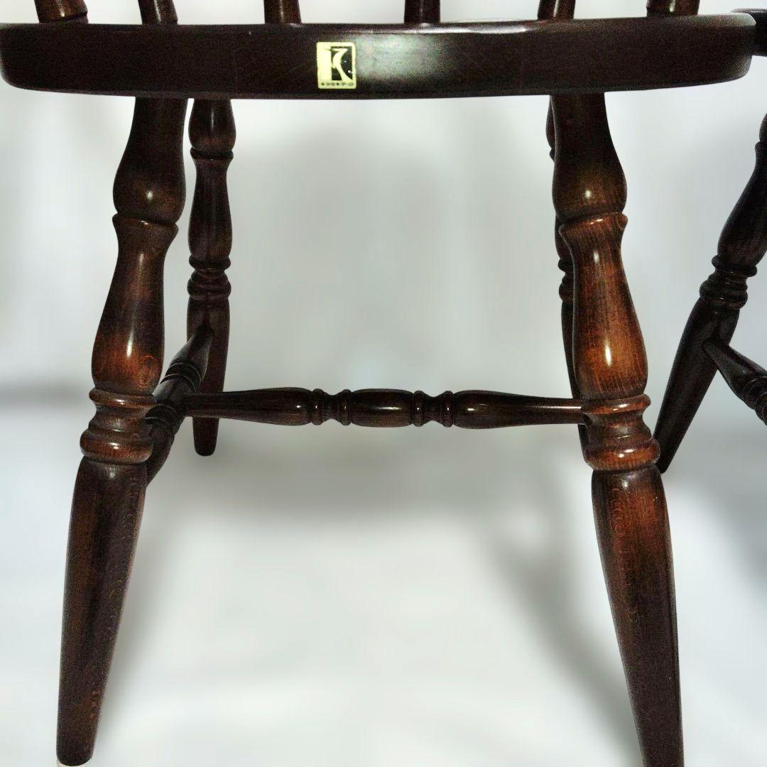 アンティーク　飛騨産業　 ウィンザーチェア　キツツキマーク　2脚セット