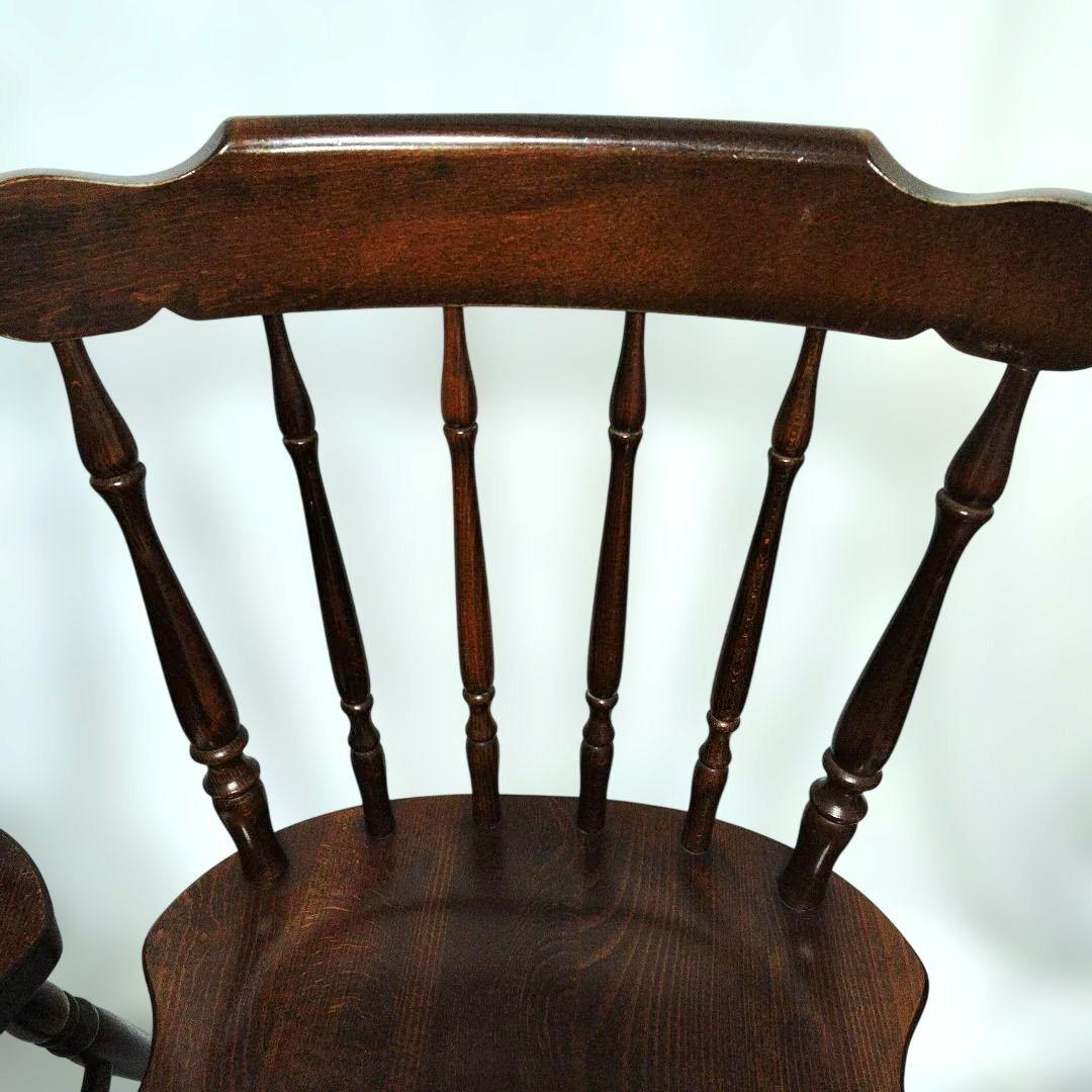 アンティーク　飛騨産業　 ウィンザーチェア　キツツキマーク　2脚セット