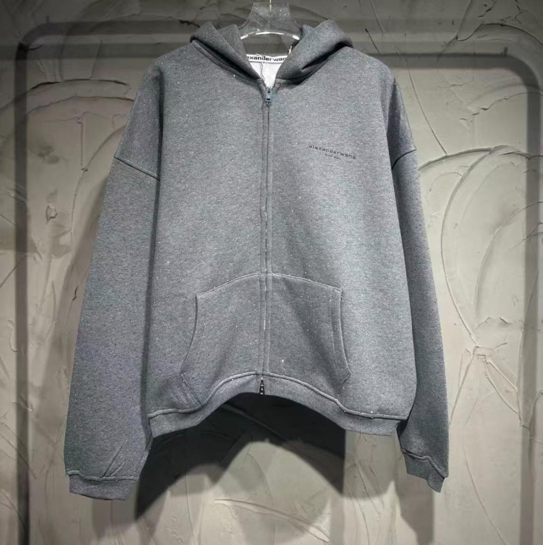 alexanderwang グレー ジップアップパーカー Mサイズ