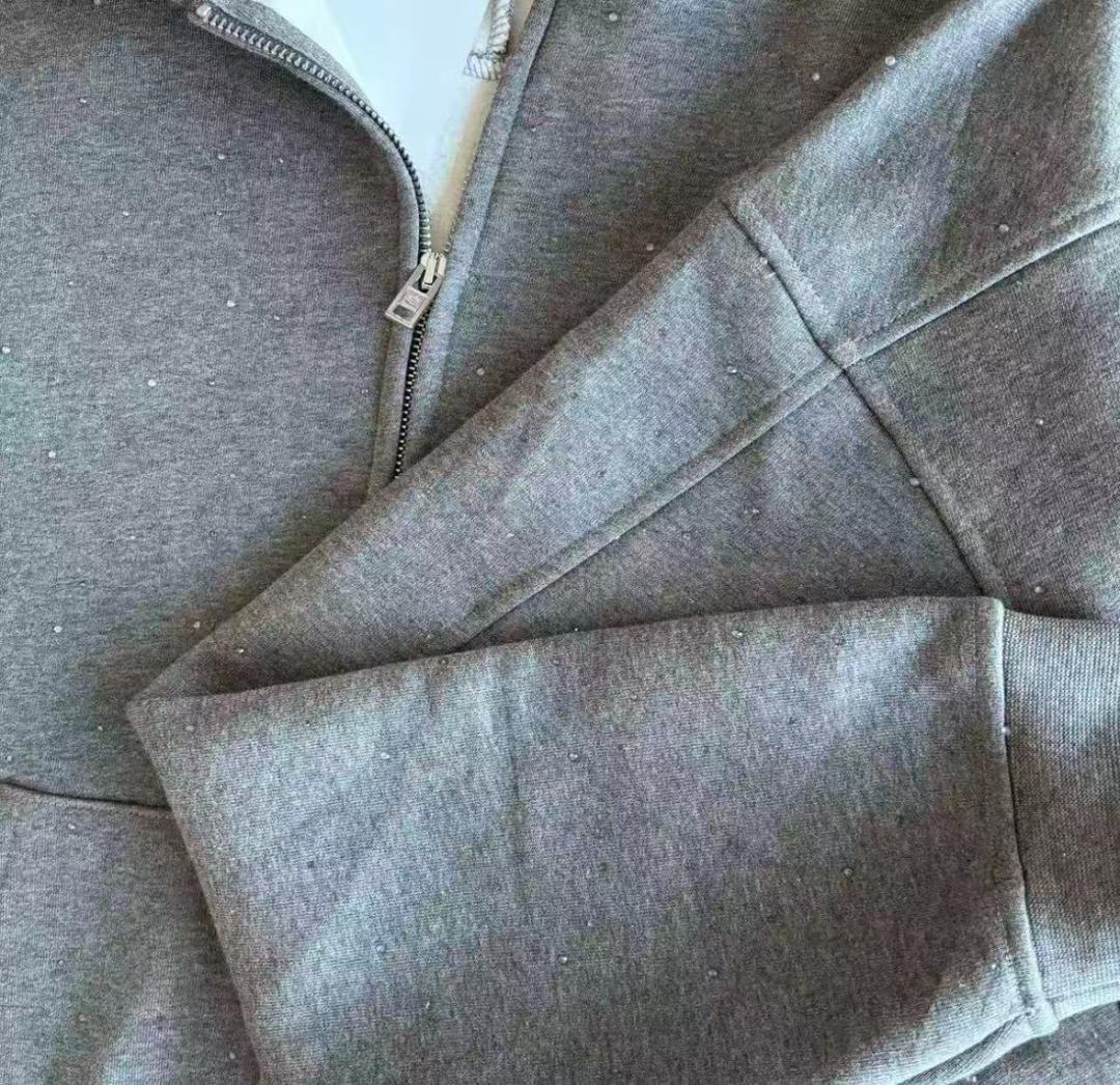 alexanderwang グレー ジップアップパーカー Mサイズ