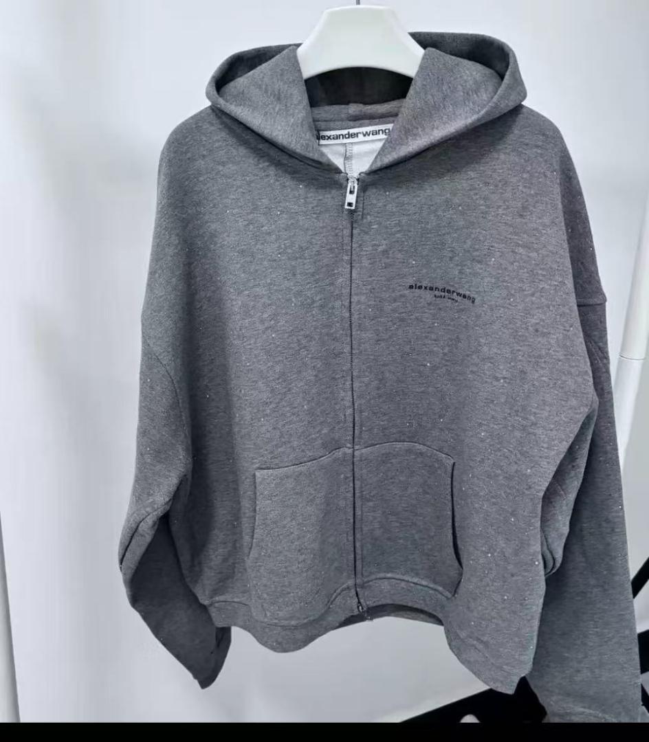 alexanderwang グレー ジップアップパーカー Mサイズ