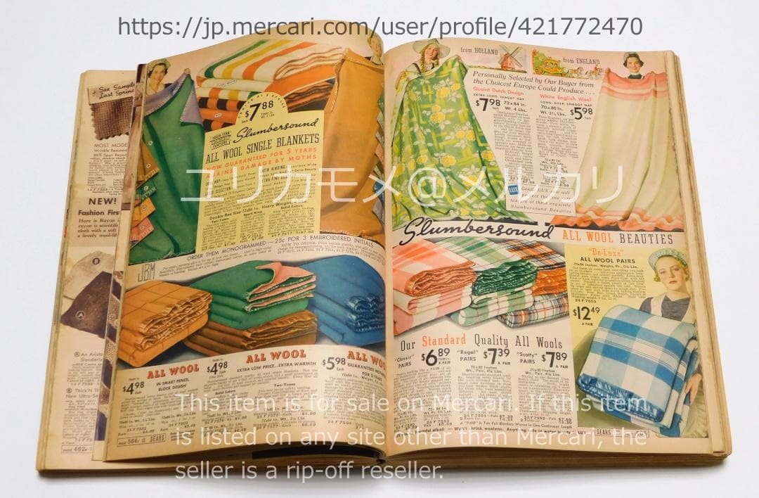 【ヴィンテージ】シアーズ・ローバック カタログ 1937-38年秋冬号