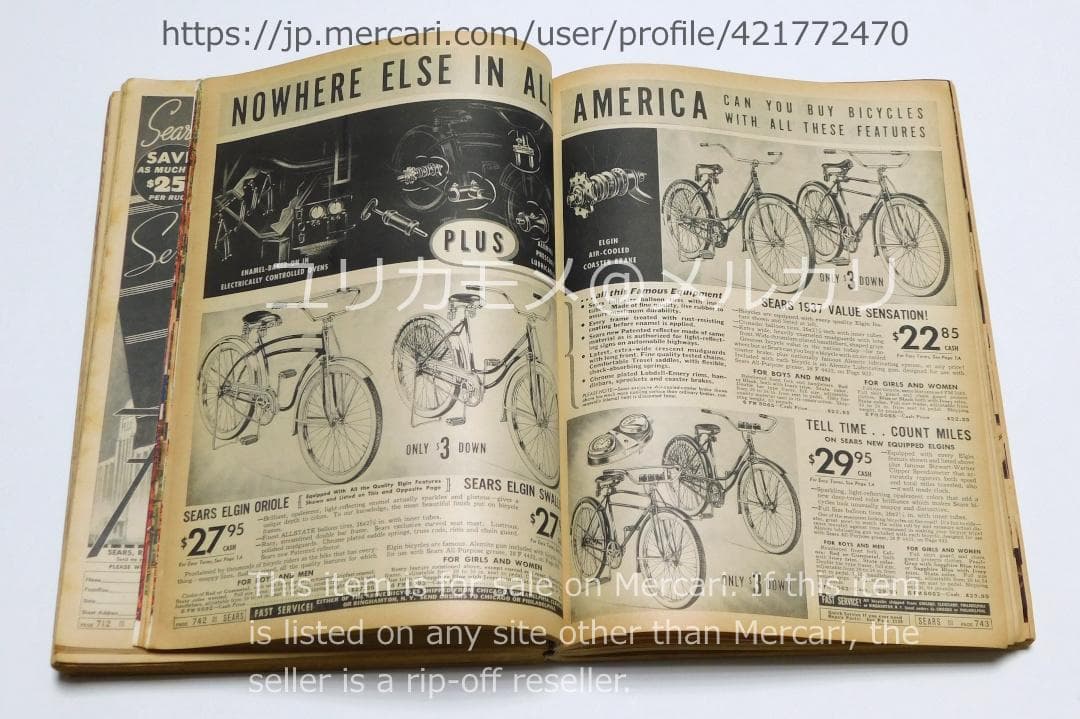 【ヴィンテージ】シアーズ・ローバック カタログ 1937-38年秋冬号