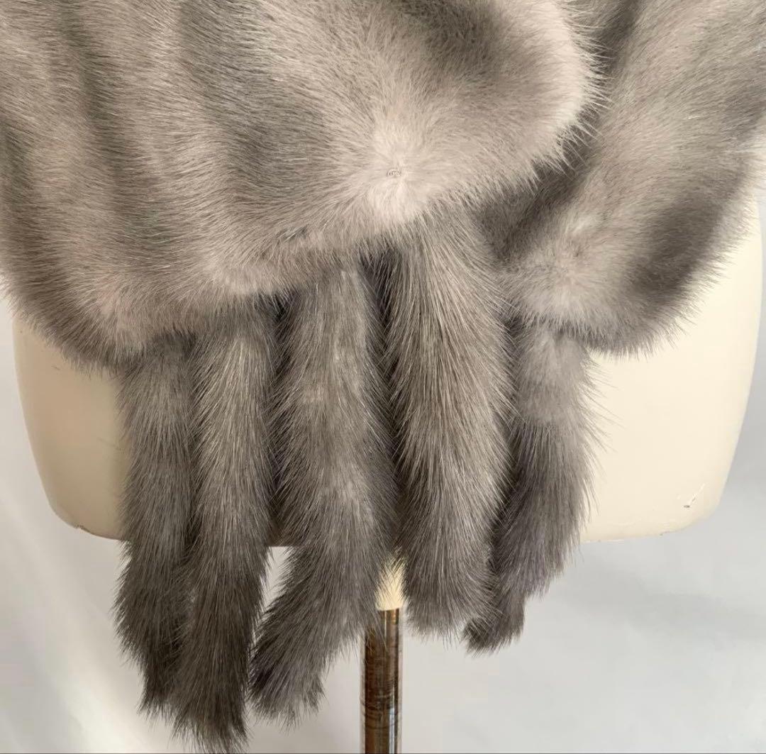 MITSUKOSHI サファイアミンクショール グレー