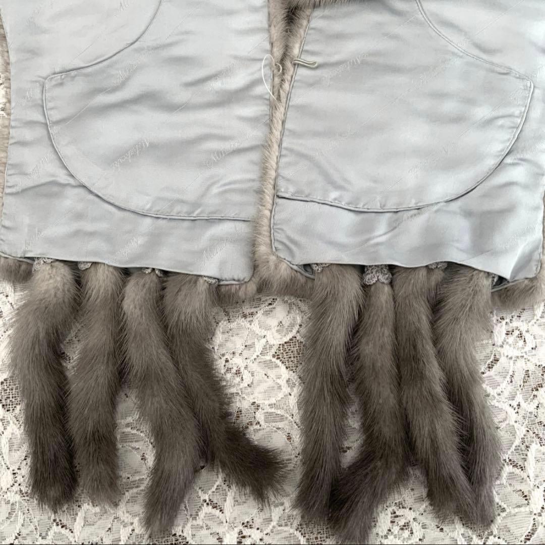 MITSUKOSHI サファイアミンクショール グレー