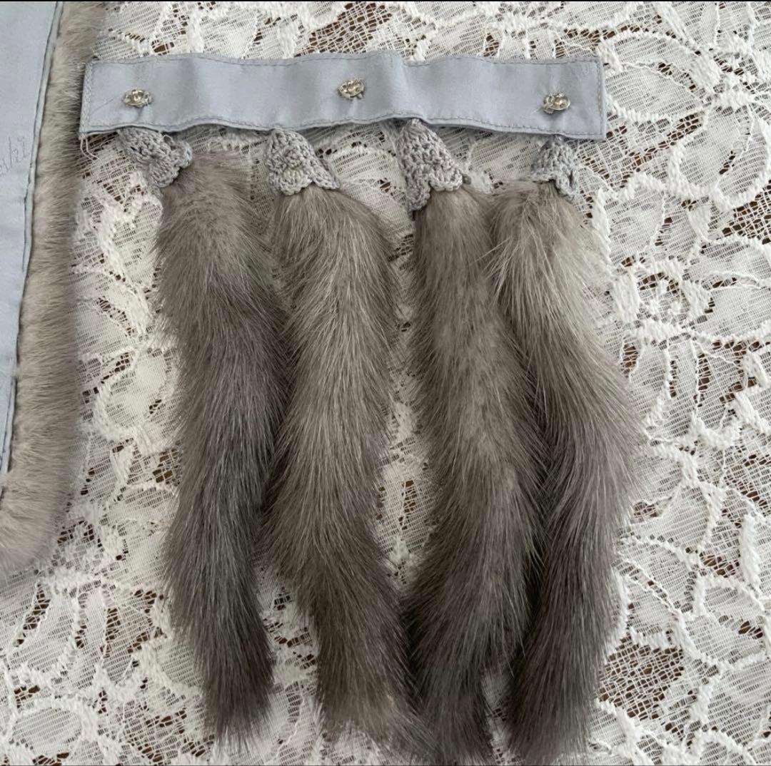 MITSUKOSHI サファイアミンクショール グレー