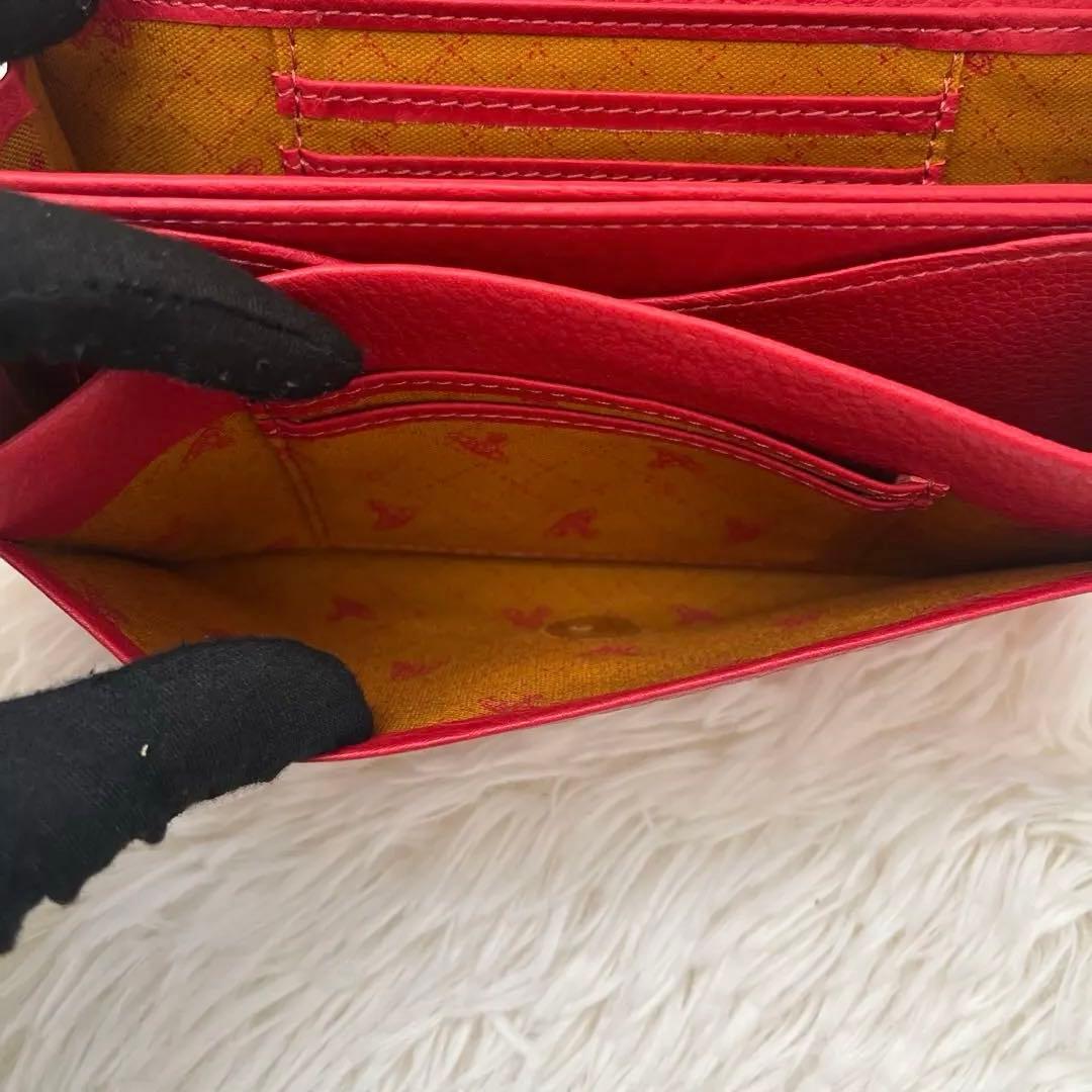 Vivienne Westwood 赤 パンチングレザー 本革 長財布