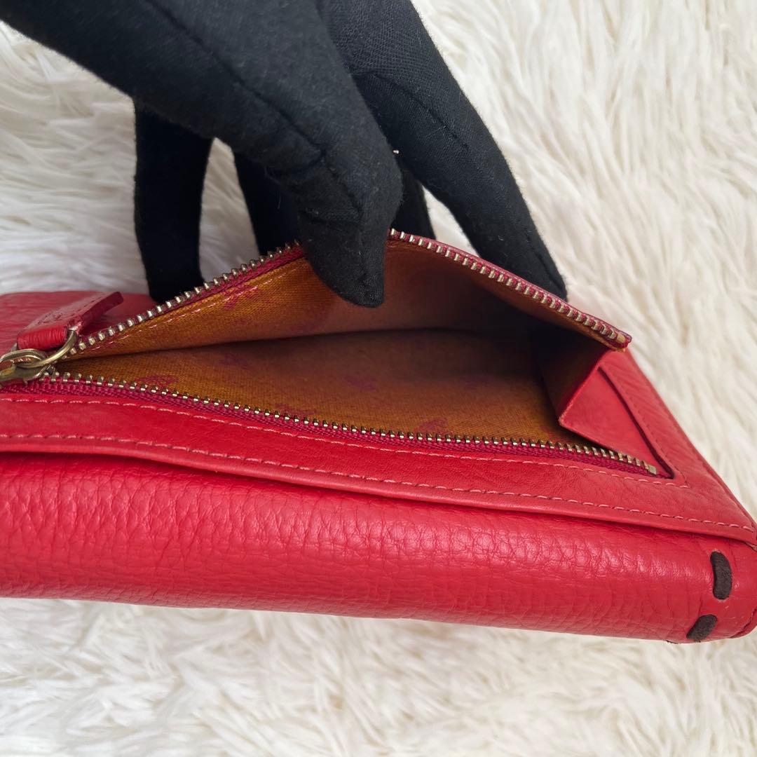 Vivienne Westwood 赤 パンチングレザー 本革 長財布