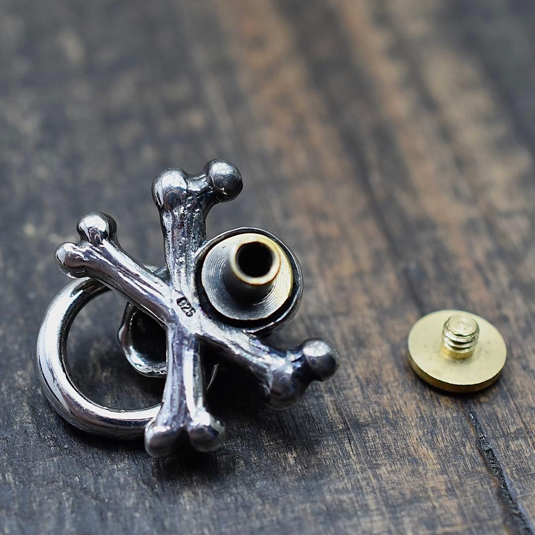 重厚 Silver925 スカル&クロスボーン　パイレーツ ドロップハンドル