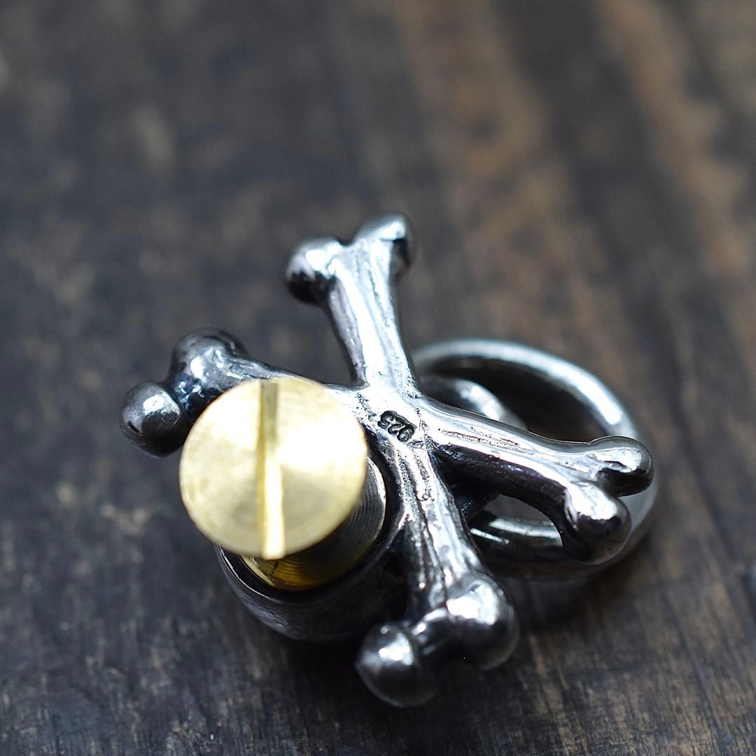 重厚 Silver925 スカル&クロスボーン　パイレーツ ドロップハンドル