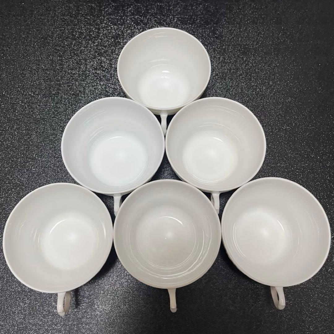 リチャードジノリ　ベッキオホワイト　カップ&ソーサー　6客セット