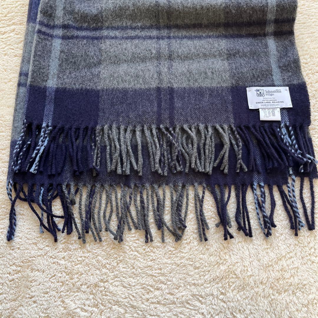 ジョンストンズ ストール johnstones of Elginカシミヤ10%