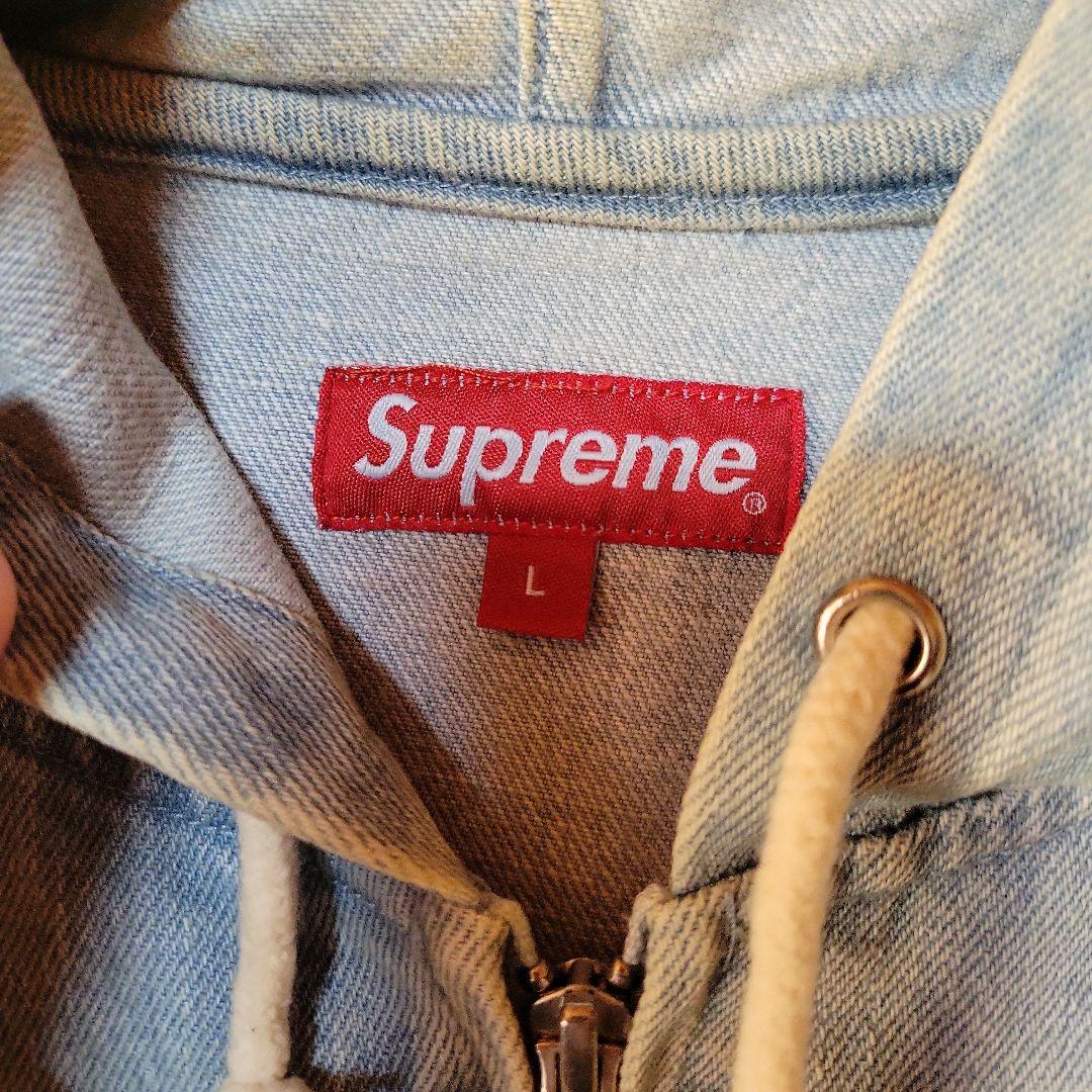 Supreme デニムジャケット サイズL　GONZ ゴンズ ロゴ フード付き