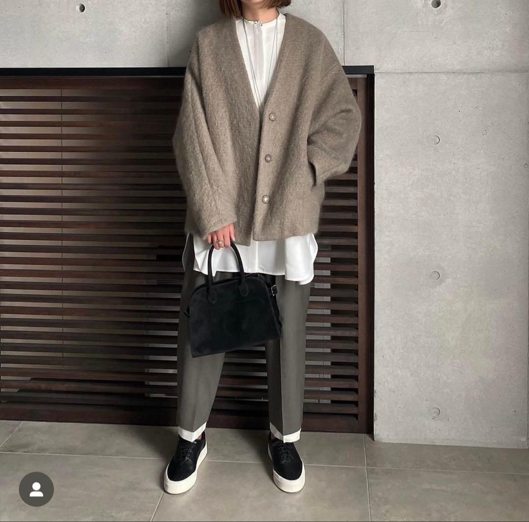 LOHENローヘン シャギーカラーレスコート