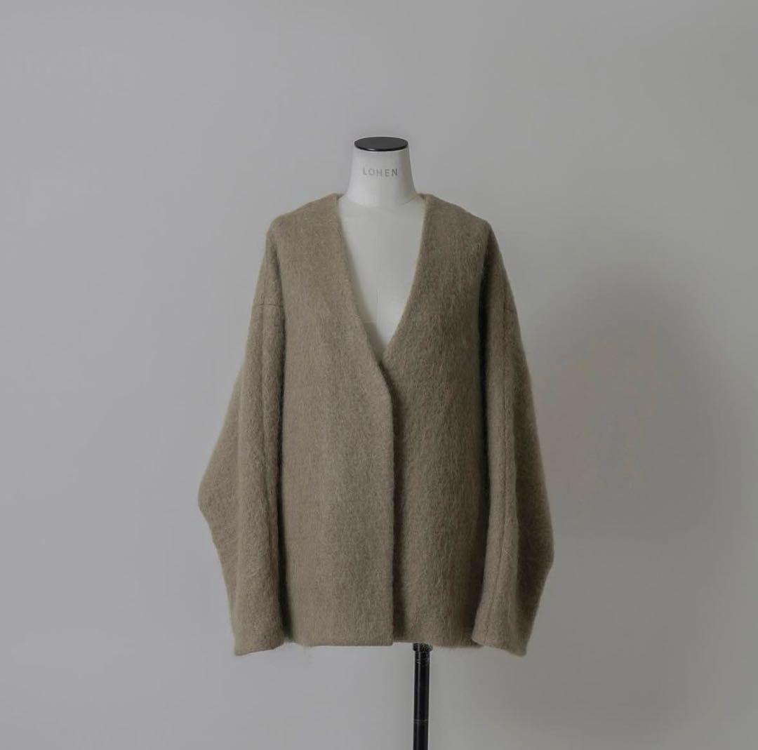 LOHENローヘン シャギーカラーレスコート