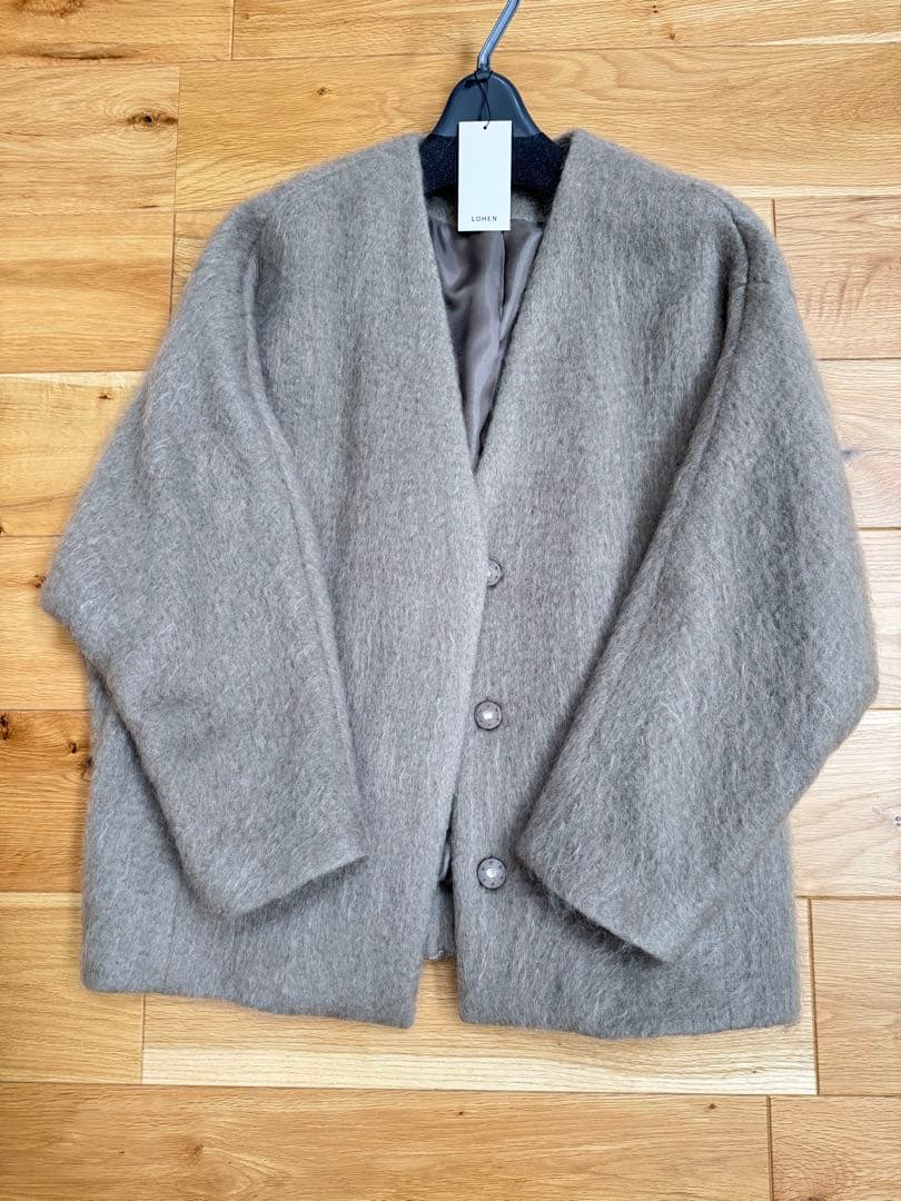 LOHENローヘン シャギーカラーレスコート