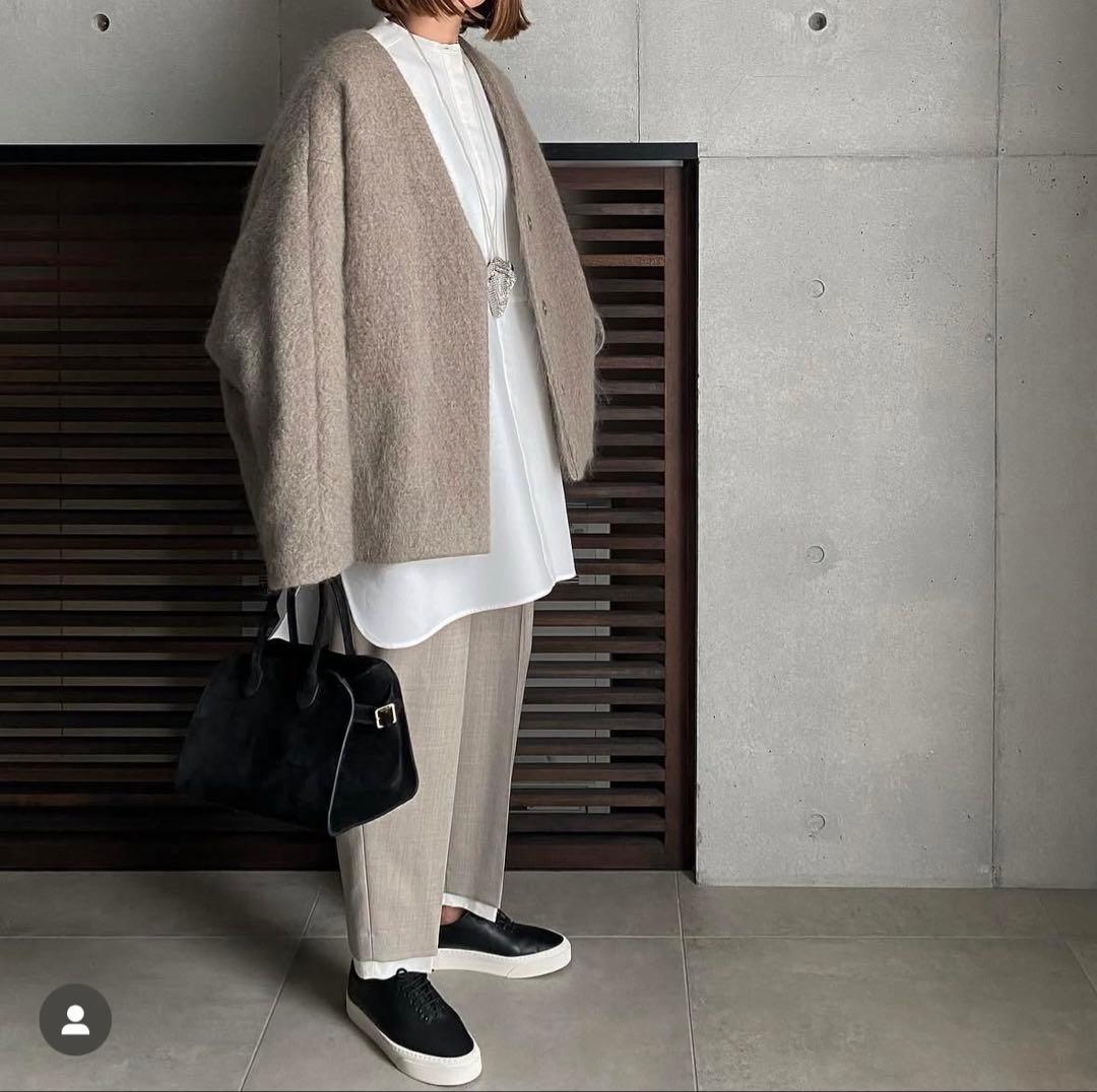 LOHENローヘン シャギーカラーレスコート