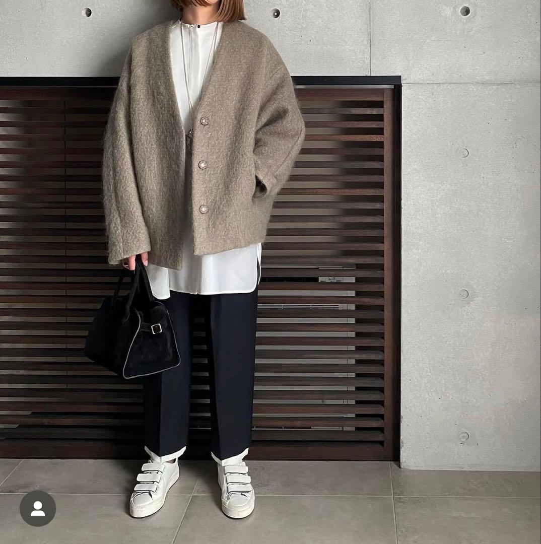 LOHENローヘン シャギーカラーレスコート