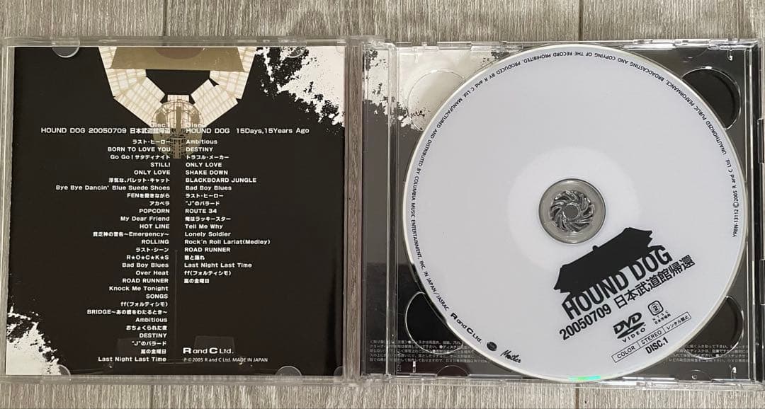 HOUND DOG 20050709 日本武道館帰還　メンバーサイン色紙付き