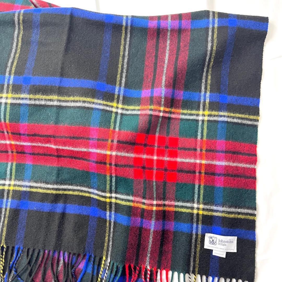 一度使用 ジョンストンズオブエルガンズ　無地　ストール　大判　カシミヤ１００％