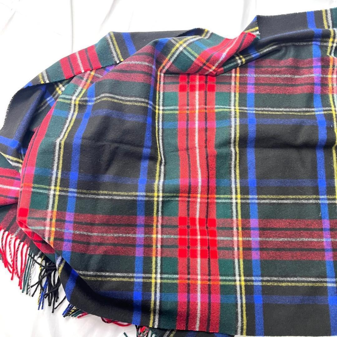 一度使用 ジョンストンズオブエルガンズ　無地　ストール　大判　カシミヤ１００％