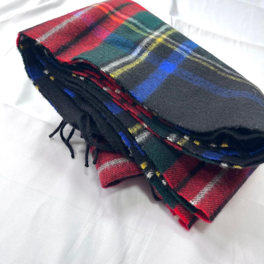 一度使用 ジョンストンズオブエルガンズ　無地　ストール　大判　カシミヤ１００％