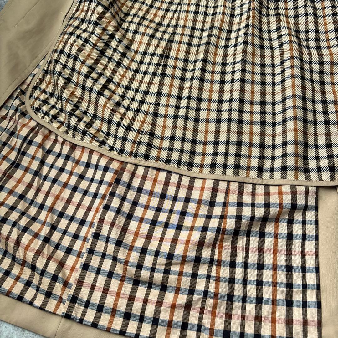 美品　DAKS ダックス　ステンカラーコート　ウールライナー　ベルト付き　大きい