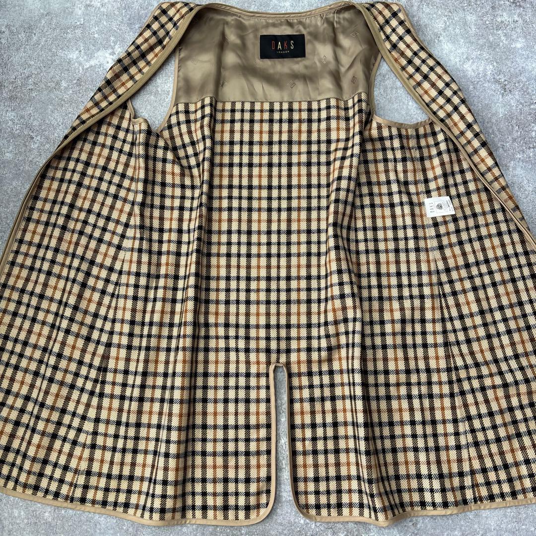 美品　DAKS ダックス　ステンカラーコート　ウールライナー　ベルト付き　大きい