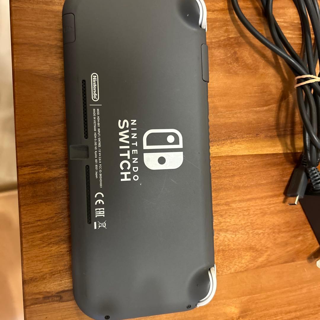 Nintendo Switch Lite グレー 本体 充電器付き　箱無し