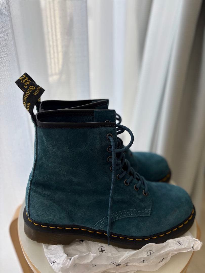 青いドクターマーチンスタイルブーツ UK 8