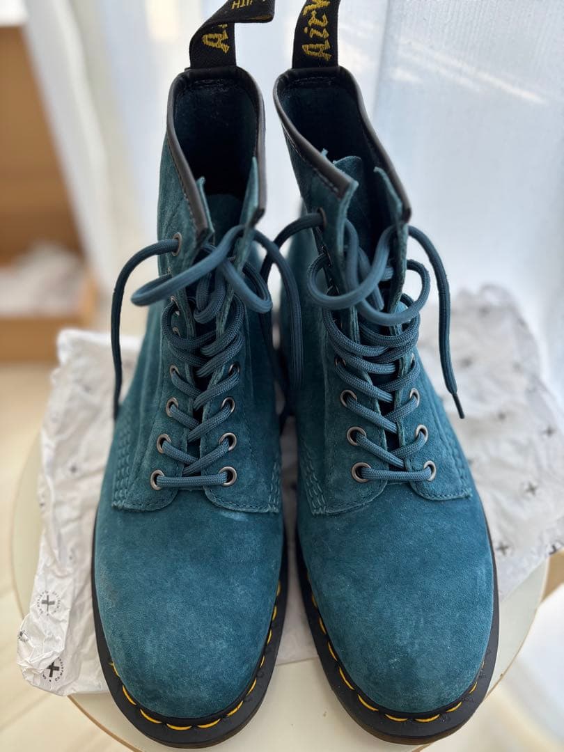 青いドクターマーチンスタイルブーツ UK 8